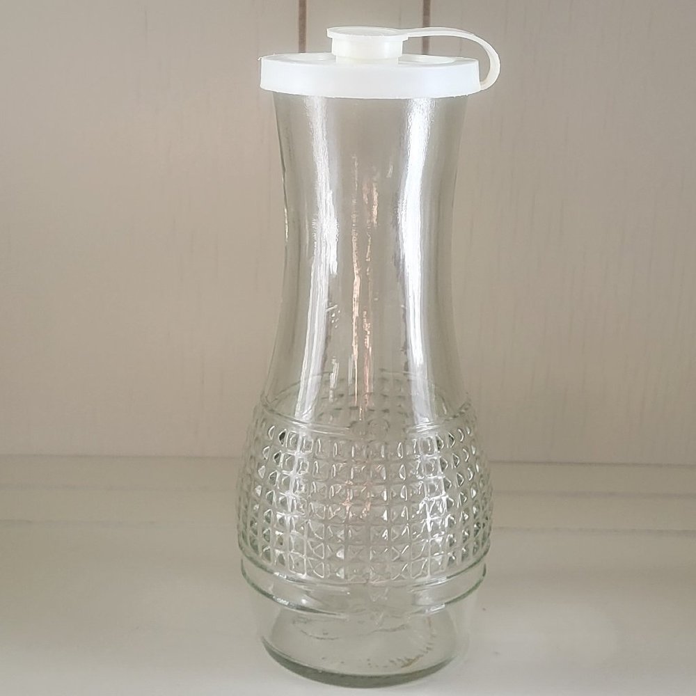 Good Seasons Salad Dressing Cruet Glass Shaker Bottle Vintage with Rare Lid